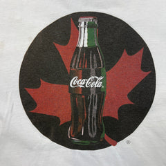 Vintage Y2K Coca Cola Canada T Shirt Mens Large White People Passion Power Tee