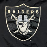 Vintage 90s Starter Pro Line Oakland Raiders Jacket Mens XL Black NFL Football 1/4 Zip Pullover