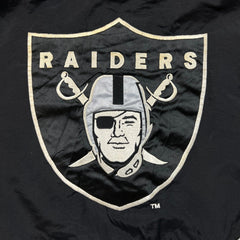 Vintage 90s Starter Pro Line Oakland Raiders Jacket Mens XL Black NFL Football 1/4 Zip Pullover