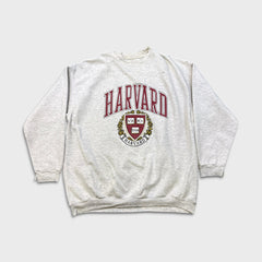 Vintage 90s Harvard University Sweatshirt Mens Large Gray Ivy League Distressed