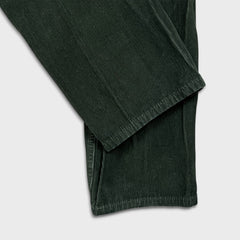 Levi's 502 Pants Mens 34x31 Green Corduroy Tapered Stretch Regular Fit Mid Rise