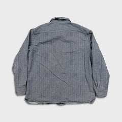 Levi's Long Sleeve Worker Shirt Mens Large Blue Washington Stripe Relaxed Denim