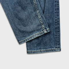 Levi's 514 Jeans Mens 32x30 Blue Slim Straight Fit Dark Wash Faded Denim Pants