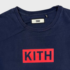KITH T Shirt Mens XL Blue Box Logo Classic Faded Wash Tee
