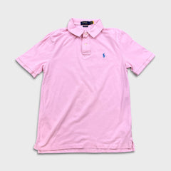 Polo Ralph Lauren Shirt Mens Medium Pink Pony Cotton Casual Preppy Short Sleeve
