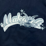 Vintage Y2K Makaveli Leather Jacket Mens Large Blue Tupac Shakur Varsity Letterman