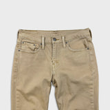 Levi's 511 Jeans Mens 30x32 Beige Slim Fit Mid Rise Stretch Khaki Denim Pants
