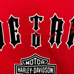 Vintage 2005 Harley Davidson T Shirt Mens 2XL Red Canada USA Eagle Biker Tee