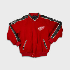 Vintage 90s Detroit Red Wings Jacket Mens XL Red Original Six NHL Hockey Bomber
