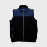 Tommy Hilfiger Vest Mens Medium Black Flag Outdoor Full Zip Fleece Jacket