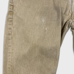 Projek Raw Pants Mens 33x32 Beige Distressed Slim Straight Leg Casual Trousers