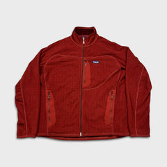 Patagonia Fleece Mens XL Red Full Zip Polartec Outdoor Jacket