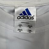 Vintage 90s Adidas T Shirt Mens XL White 3 Stripes Athletic Short Sleeve Tee