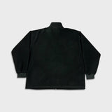 Vintage 90s Adidas Fleece Mens XL Black 3 Stripe Spell Out Full Zip Jacket