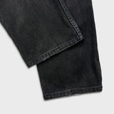 Levi's 505 Jeans Mens 32x28 Black Regular Fit Straight Leg Dark Wash Faded Denim Pants