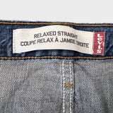 Vintage Y2K Levi's Jeans Men 34x32 Blue Relaxed Fit Straight Leg Medium Wash Baggy Denim Pants