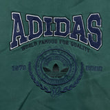 Adidas Originals Sweatshirt Mens Medium Green Crest Logo Pullover Crewneck