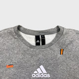 Adidas Essentials Sweatshirt Mens XL Gray Global Citizens 3 Striped AOP Crewneck