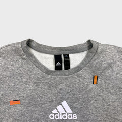 Adidas Essentials Sweatshirt Mens XL Gray Global Citizens 3 Striped AOP Crewneck