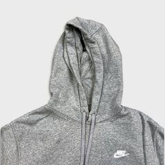 Nike Sportswear Hoodie Mens Medium Gray Swoosh Pullover Hooded Sweater