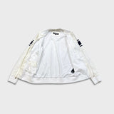 Karl Lagerfeld Paris Jacket Mens Small White Lightweight Lined Windbreaker Bomber