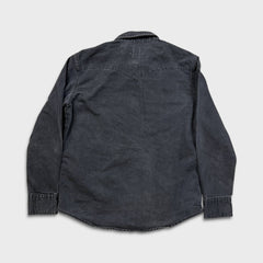 Levi's Denim Shirt Mens Medium Black Dark Wash Casual Western Pearl Snap