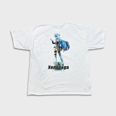 Vintage 2003 Namco Xenosaga T Shirt Mens XL White Episode 1 KOS-MOS Der Wille zur Macht Video Game Tee