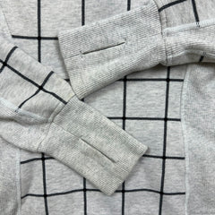 Lululemon Scuba Hoodie Womens Size 6 White Striped Full Zip Hooded Sweater