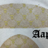 AAPE By A Bathing Ape T Shirt Mens Large White Distressed Monogram Moon Face Tee
