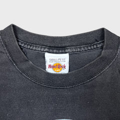 Vintage 90s Hard Rock Cafe T Shirt Mens Small Black Cayman Islands Faded Tee