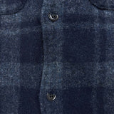 A.P.C. Shirt Mens Small Blue Rue Madame Paris Wool Plaid Check Flannel Button Up
