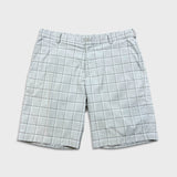 Nike Golf Shorts Mens Size 36 Gray Dri Fit Plaid Stretch Lightweight Pants