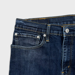 Levi's 512 Jeans Mens 34x28 Blue Slim Taper Leg Dark Wash Mid Rise Stretch Denim Pants