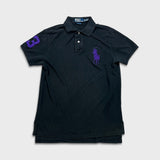 Vintage 90s Polo Ralph Lauren Shirt Mens Medium Black Big Pony Casual Preppy Tee