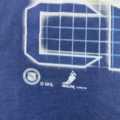 Vintage 90s Pro Player Toronto Maple Leafs Wendel Clark T Shirt Mens XL Blue USA