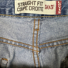 Vintage Y2K Levi's 505 Jeans Mens 36x30 Blue Regular Straight Fit Light Wash Denim Pants