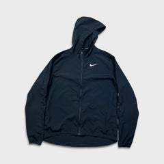 Nike Sportswear Jacket Men Large Black 3M Swoosh Full Zip Running Windbreaker