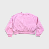 Adidas Originals Sweatshirt Womens Large Pink Cropped Center Trefoil Pullover