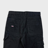 Dickies Pants Mens 34x30 Black Double Knee Carpenter Workwear Canvas Trousers