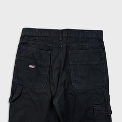 Dickies Pants Mens 34x30 Black Double Knee Carpenter Workwear Canvas Trousers