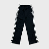 Adidas Track Pants Mens Small Black 3 Stripes Spell Out Training Athletic Jogger