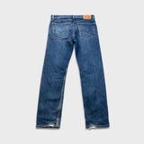 Levi's 505 Jeans Men 36x34 Blue Regular Fit Straight Leg Medium Wash Faded Denim Pants