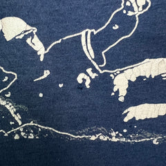 Vintage 1990 Cleveland Indians T Shirt Mens XL Blue USA Single Stitch Sun Faded MLB Tee