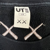 FW23 KAWS x Uniqlo Companion Sweatshirt Mens Large Black Pullover