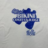 Vintage Y2K Official Bikini Contest Judge T Shirt Mens XL White Graphic Novelty Tee