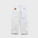 Vintage Y2K Kappa Gara AS Roma Track Pants Mens 2XL White Athletic Sportswear FIFA