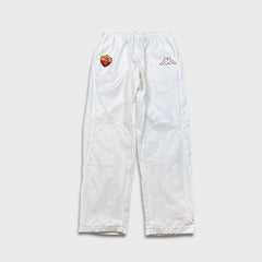 Vintage Y2K Kappa Gara AS Roma Track Pants Mens 2XL White Athletic Sportswear FIFA