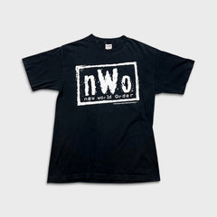 Vintage 1998 NWO New World Order T Shirt Mens Large Black Broken Bones Rule Wrestling