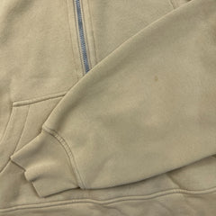 Lululemon Scuba Oversized 1/2 Zip Hoodie Womens Medium Beige Hooded Sweater