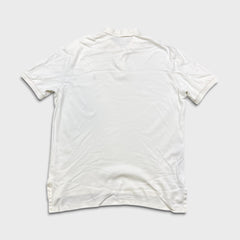 Vintage 90s Polo Ralph Lauren Shirt Men Large White Embroidered Pony Casual Short Sleeve